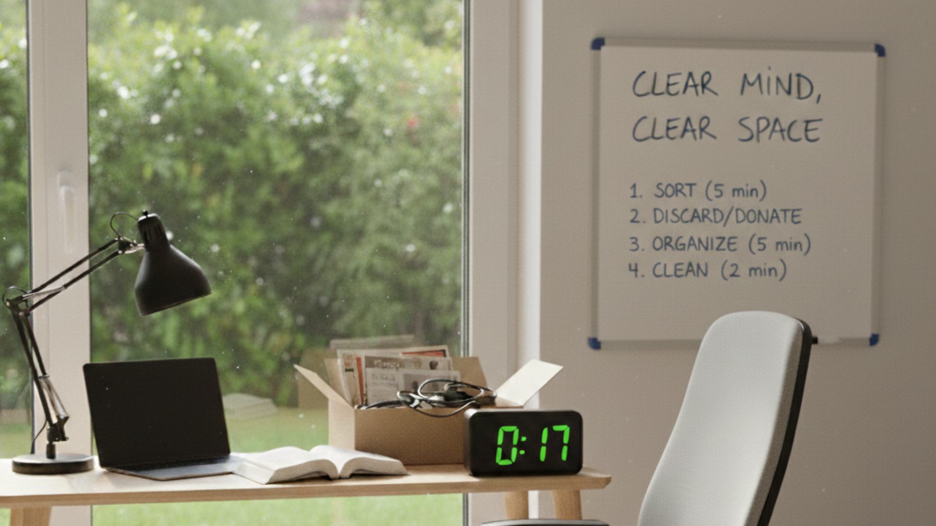 This simple, relaxed, no-pressure routine helped me declutter a space in just 17 minutes, helping me clear my physical and mental clutter. Try it this week.